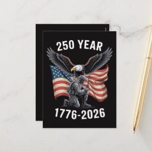 250 Jahre 250. Jubiläum USA 4. Juli Feiertagspostkarte