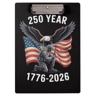 250 Jahre 250. Jubiläum USA 4. Juli Klemmbrett
