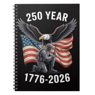 250 Jahre 250. Jubiläum USA 4. Juli Notizblock