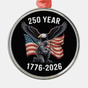 250 Jahre 250. Jubiläum USA 4. Juli Ornament Aus Metall