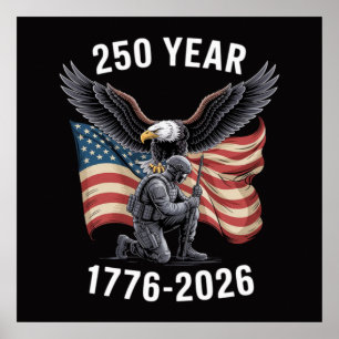 250 Jahre 250. Jubiläum USA 4. Juli Poster