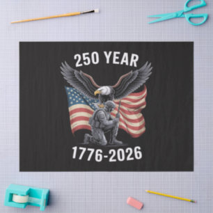 250 Jahre 250. Jubiläum USA 4. Juli Seidenpapier