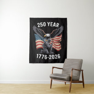 250 Jahre 250. Jubiläum USA 4. Juli Wandteppich