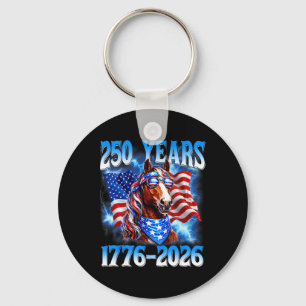250 Jahre 250. Jubiläum USA Pferd Amerikanische Fl Schlüsselanhänger
