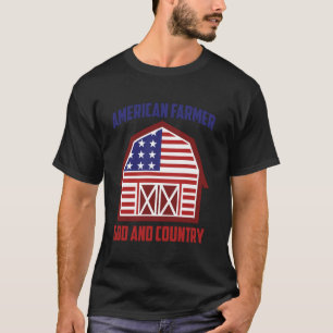 250 Jahre 4. Juli Amerika Landwirtschaft USA-Flagg T-Shirt