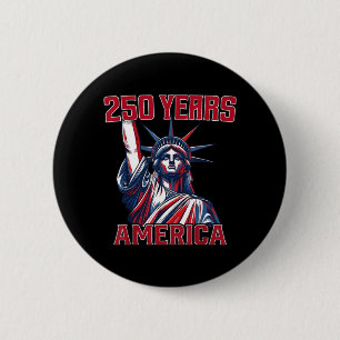 250 Jahre AAAmerika Freiheitsstatue USA-Flagge 4. Button