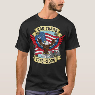250 Jahre Adlerflagge USA Geburtstag T-Shirt