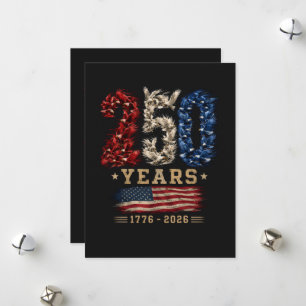 250 Jahre American Eagle Flag Patriotic Feiertagskarte