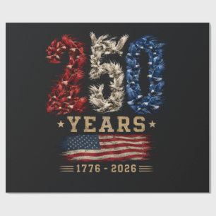 250 Jahre American Eagle Flag Patriotic Geschenkpapier