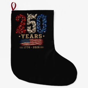 250 Jahre American Eagle Flag Patriotic Großer Weihnachtsstrumpf