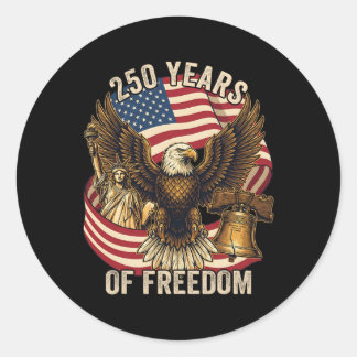 250 Jahre Amerika 1776-2026 250. Geburtstag 250. Runder Aufkleber