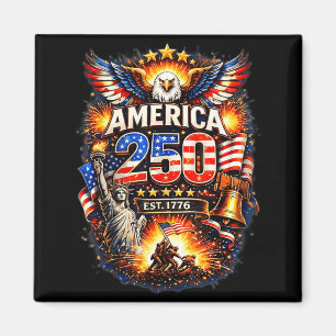 250 Jahre Amerika 1776 2026 250. USA-Geburtstag 4t Magnet