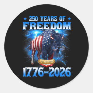 250 Jahre Amerika 1776 2026 250. Usa Geburtstag 4t Runder Aufkleber
