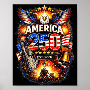 250 Jahre Amerika 1776 2026 250. USA Geburtstag Poster