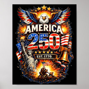 250 Jahre Amerika 1776 2026 250. USA Geburtstag Poster