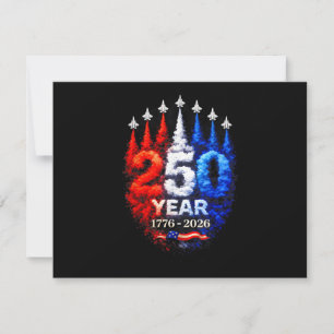 250 Jahre Amerika 1776 2026 250. USA Patriotisch 4 Feiertagskarte