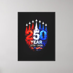 250 Jahre Amerika 1776 2026 250. USA Patriotisch 4 Leinwanddruck
