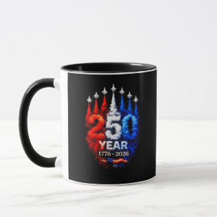 250 Jahre Amerika 1776 2026 250. USA Patriotisch 4 Tasse