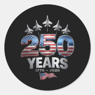 250 Jahre Amerika 1776 2026 250. USA Patriotisch Runder Aufkleber