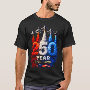 250 Jahre Amerika 1776 2026 250. USA Patriotisch T-Shirt