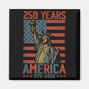 250 Jahre Amerika 1776-2026 Flagge Statue of Liber Magnet