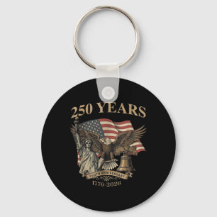 250 Jahre Amerika 1776-2026 Liberty Eagle USA-Flag Schlüsselanhänger