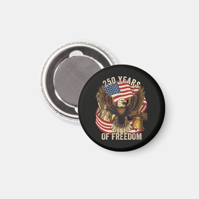 250 Jahre Amerika 1776-2026 Magnet (Vorderseite/Rückseite)