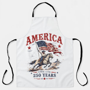 250 Jahre Amerika 1776 2026 Patriotischer Cowboy Schürze