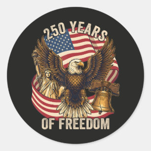 250 Jahre Amerika 1776-2026 Runder Aufkleber