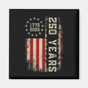 250 Jahre Amerika 1776 2026 Usa-Flagge 250. Unabhä Magnet