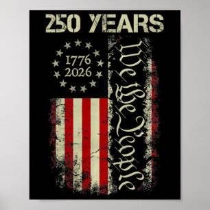250 Jahre Amerika 1776 2026 We The People Flagge U Poster