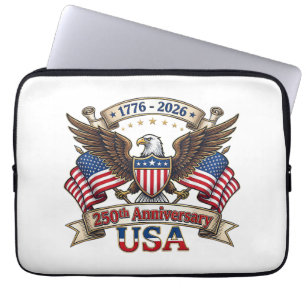 250 Jahre Amerika 250. 4. Juli Jubiläum 1 Laptopschutzhülle