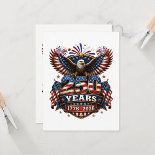 250 Jahre Amerika 250. Jubiläum 4. Juli Einladung