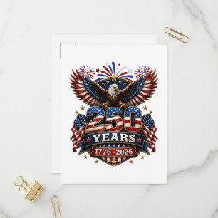 250 Jahre Amerika 250. Jubiläum 4. Juli Einladungspostkarte