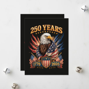 250 Jahre Amerika 250. Jubiläum USA Patriotisch Feiertagskarte