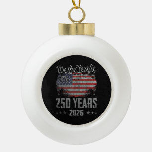 250 Jahre Amerika 250. Jubiläum USA Patriotisch Keramik Kugel-Ornament