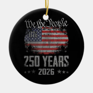 250 Jahre Amerika 250. Jubiläum USA Patriotisch Keramik Ornament
