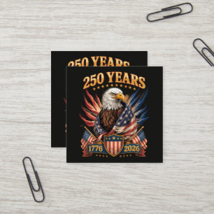 250 Jahre Amerika 250. Jubiläum USA Patriotisch Quadratische Visitenkarte