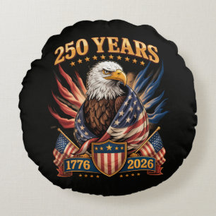 250 Jahre Amerika 250. Jubiläum USA Patriotisch Rundes Kissen