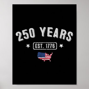 250 Jahre Amerika Jahrestag1776 250. Geburtstag Poster