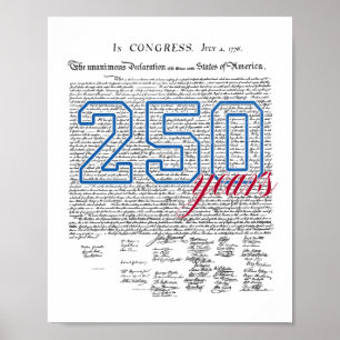 250 Jahre Amerika Jahrestag 250. Unabhängigkeit D Poster