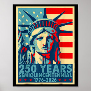 250 Jahre Amerika Jahrestag 4. Juli unabhängig Poster