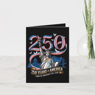 250 Jahre Amerika-Jubiläum 1776 2026  Feiertagskarte