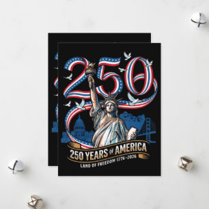 250 Jahre Amerika-Jubiläum 1776 2026  Feiertagskarte