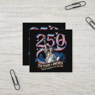 250 Jahre Amerika-Jubiläum 1776 2026 Quadratische Visitenkarte