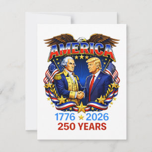 250 Jahre Amerika-Jubiläum 250. Dankeskarte