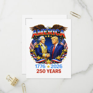 250 Jahre Amerika-Jubiläum 250. Einladungspostkarte