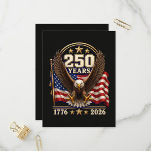 250 Jahre Amerika-Jubiläum 250. Einladungspostkarte