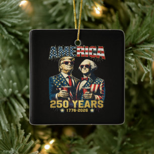 250 Jahre Amerika-Jubiläum 250. Trump Keramikornament