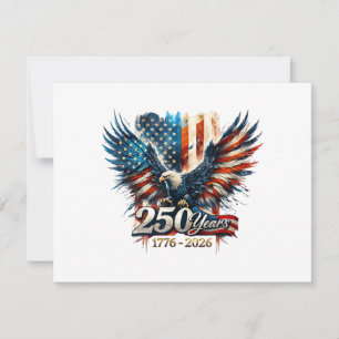 250 Jahre Amerika-Jubiläum 250. Unabhängigkeit D Feiertagskarte